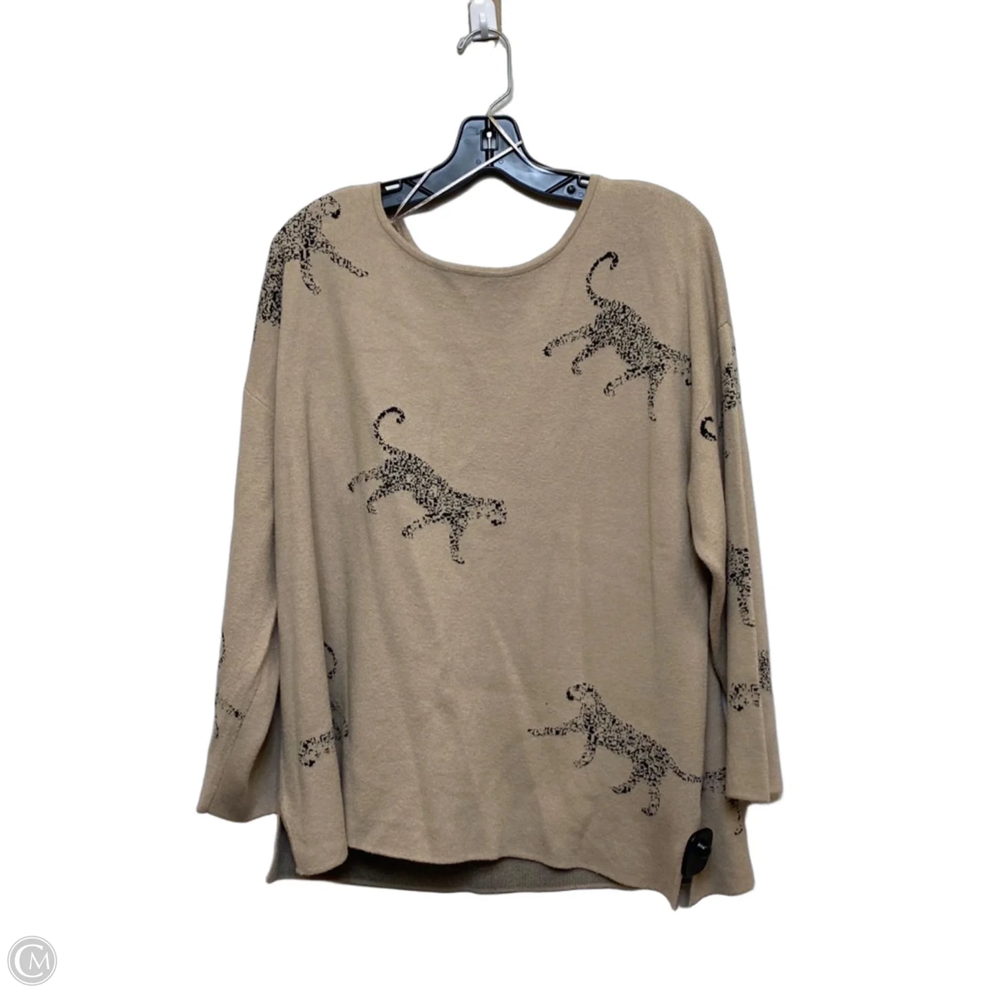 Sweater By Philosophy In Tan, Size: 1x