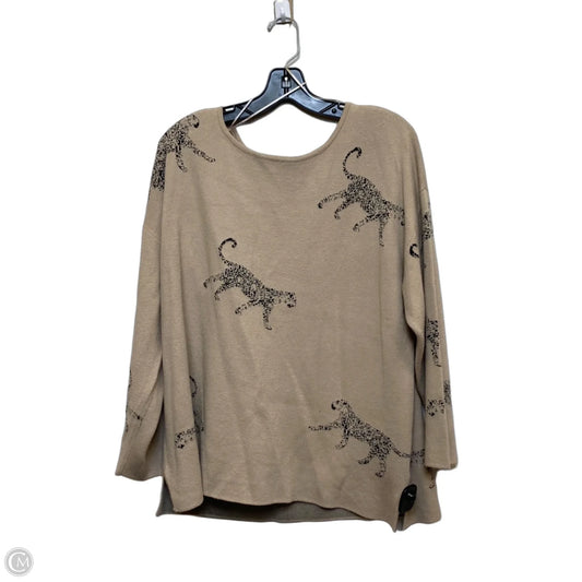 Sweater By Philosophy In Tan, Size: 1x