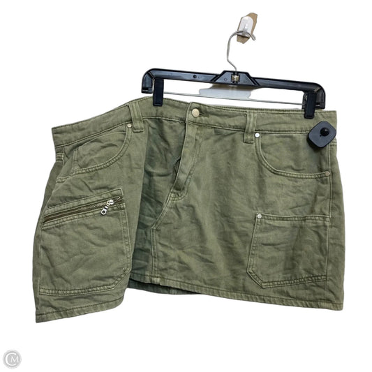 Skirt Mini & Short By Forever 21 In Green Denim, Size: 3x