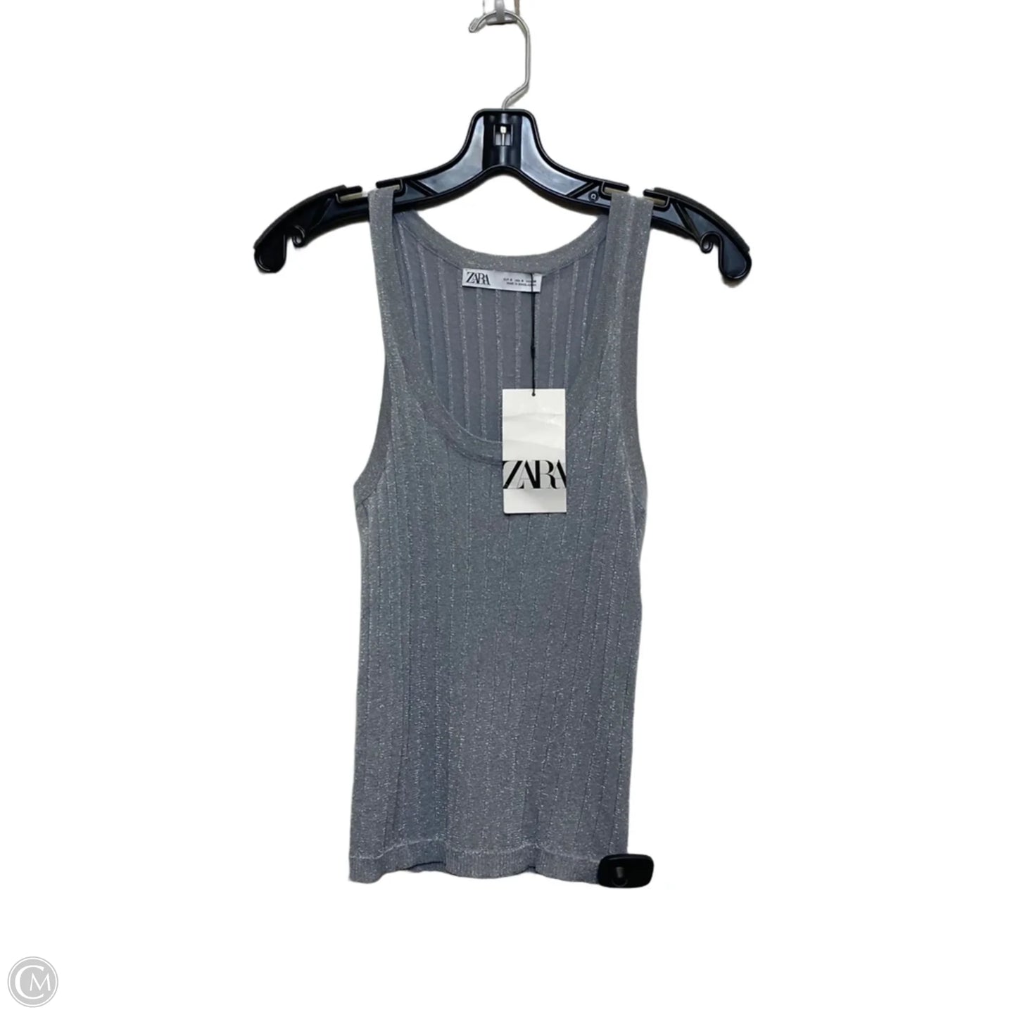 Tank Top By Zara In Silver, Size: S