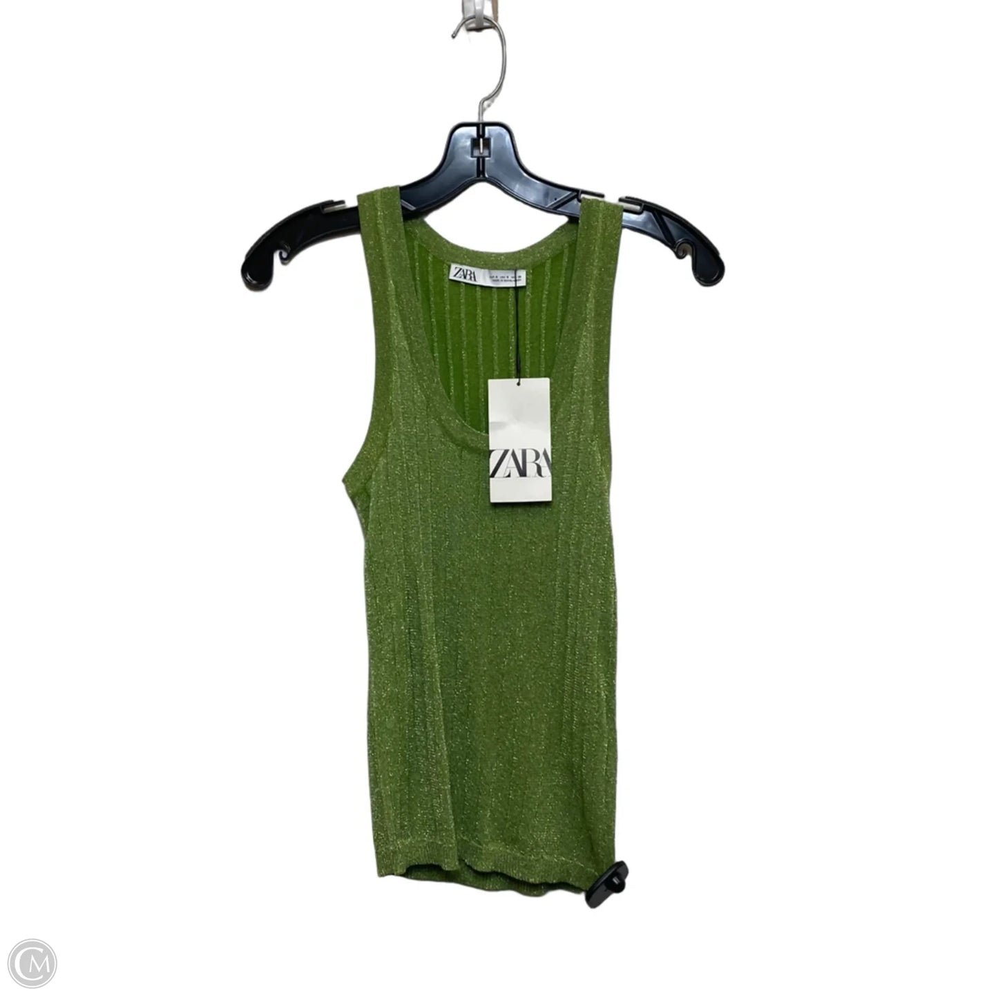 Tank Top By Zara In Green, Size: S