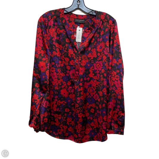 Blouse Long Sleeve By Lane Bryant In Purple & Red, Size: 1x