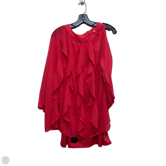 Top 3/4 Sleeve By Cato In Pink, Size: 1x