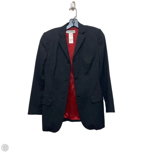 Blazer Luxury Designer By Dolce And Gabbana In Grey, Size: 4