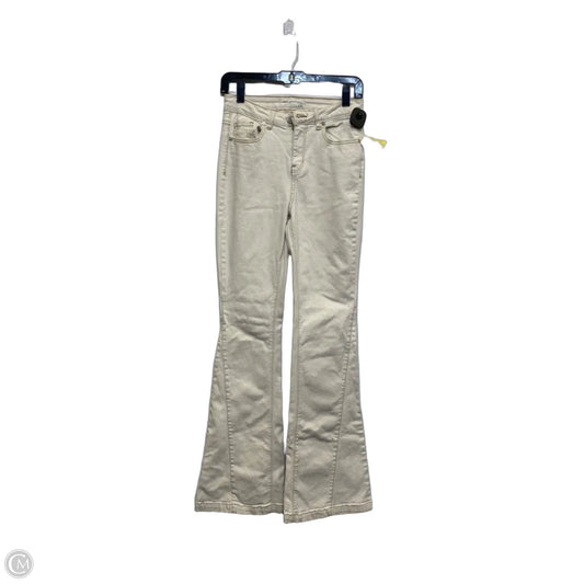 Jeans Flared By Banjara In Cream Denim, Size: 0