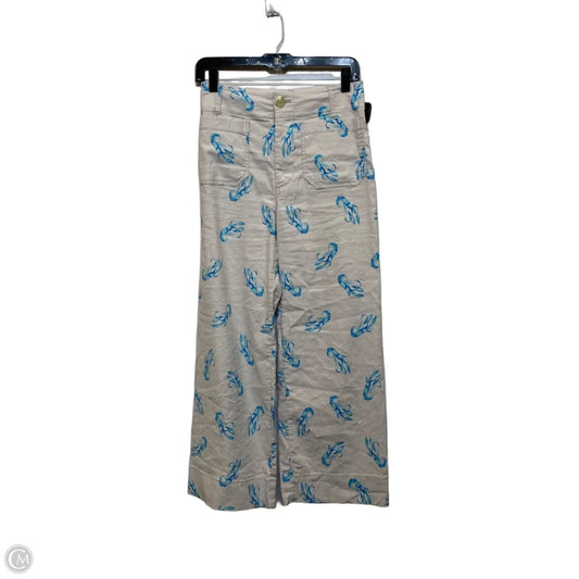 Pants Cropped By Maeve In Blue & Tan, Size: 0