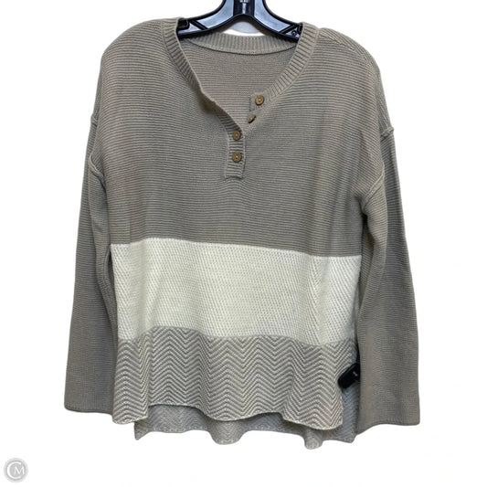 Sweater By Cmf In Cream & Grey, Size: S