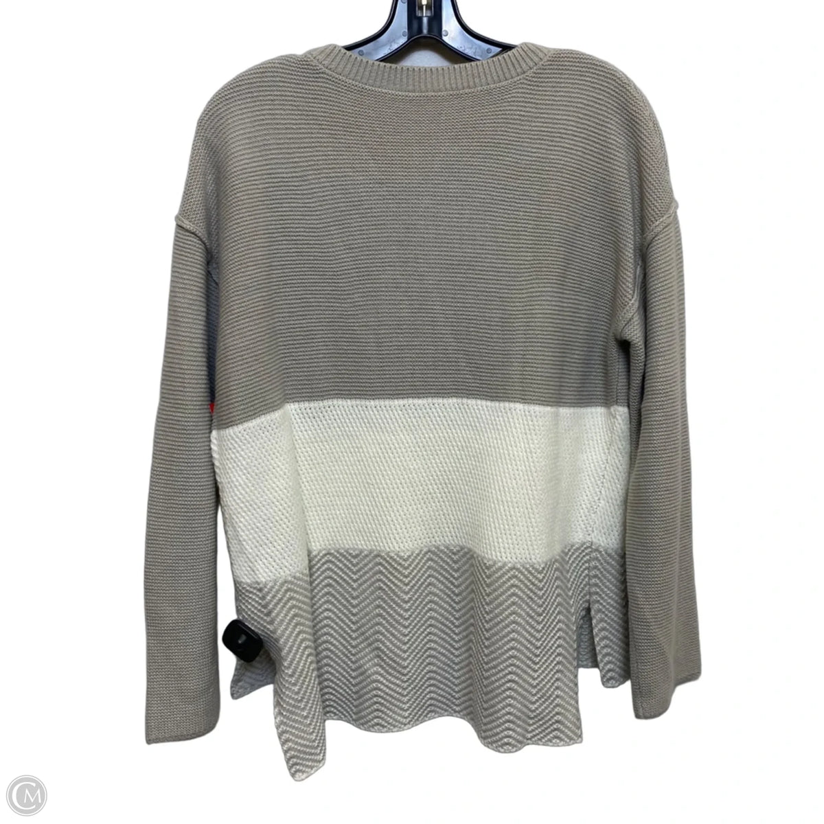 Sweater By Cmf In Cream & Grey, Size: S