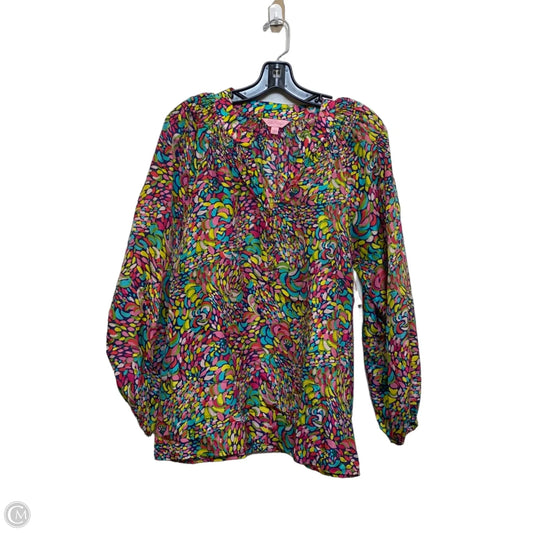 Top Long Sleeve Designer By Lilly Pulitzer In Multi-colored, Size: L