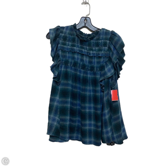 Top Sleeveless By Free People In Blue & Green, Size: S