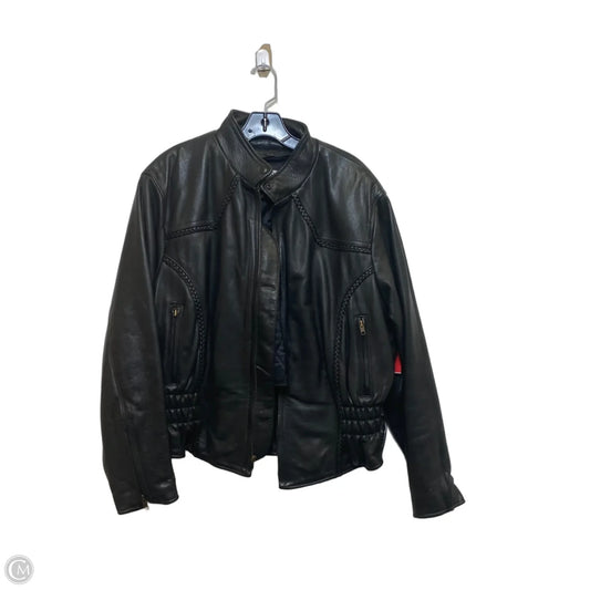 Jacket Leather By Fox Creek In Black, Size: Xxl