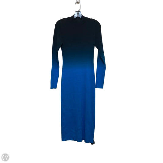 Dress Casual Maxi By Dkny In Black & Blue, Size: M