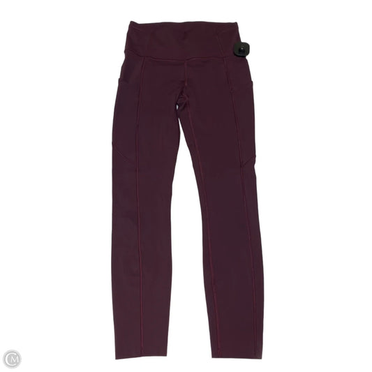 Athletic Leggings Designer By Lululemon In Maroon, Size: S