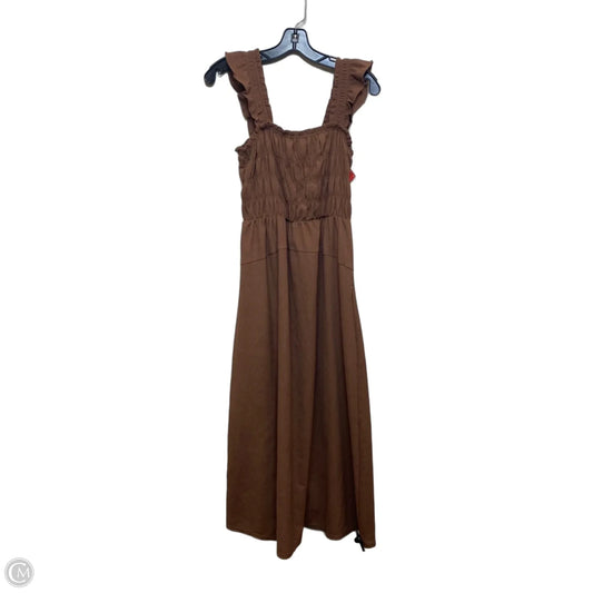 Dress Casual Midi By Old Navy In Brown, Size: M