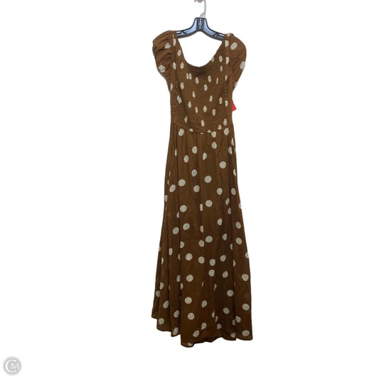 Dress Casual Maxi By Free People In Brown & Cream, Size: S