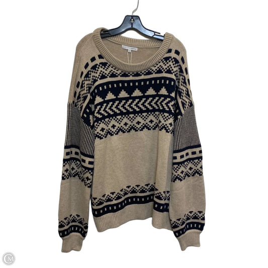 Sweater By Baltic Born In Blue & Tan, Size: 2x
