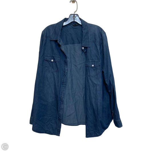 Top Long Sleeve By Torrid In Blue, Size: 1x