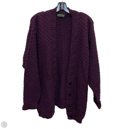 Sweater Cardigan By Bill Warner Co In Purple, Size: M