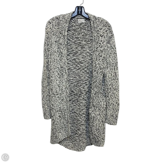 Sweater Cardigan By Poof In Black & White, Size: M