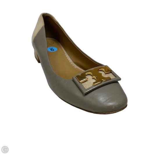 Shoes Designer By Tory Burch In Grey & Tan, Size: 6