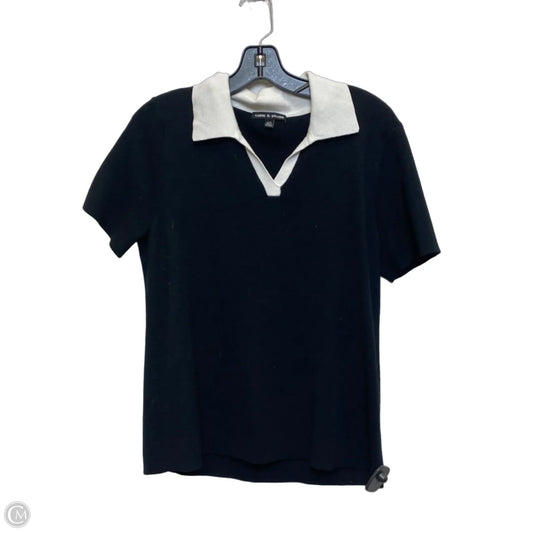 Top Short Sleeve By Cable And Gauge In Black, Size: L