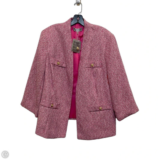 Blazer By Kasper In Pink & White, Size: 2x
