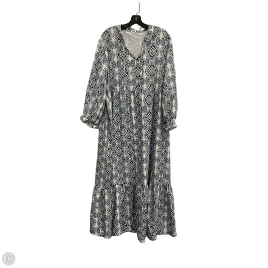 Dress Casual Maxi By Cmf In Black & White, Size: 4x