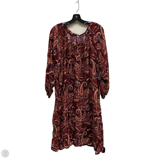 Dress Casual Short By Tiffany & Grey In Red, Size: 3x
