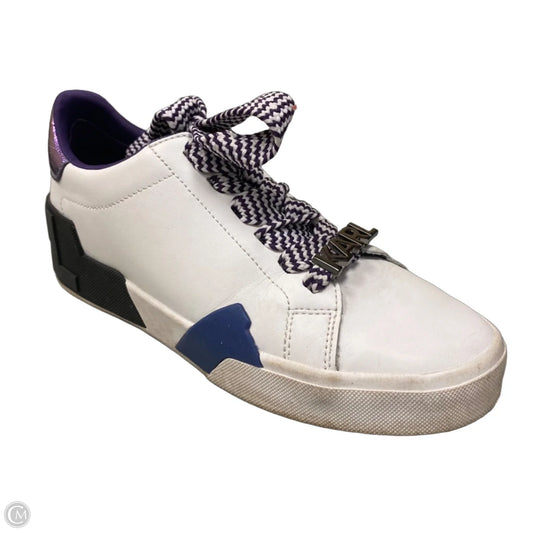 Shoes Designer By Karl Lagerfeld In Purple & White, Size: 7.5