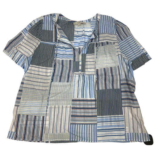 Top Short Sleeve By Loft In Blue, Size: Xl