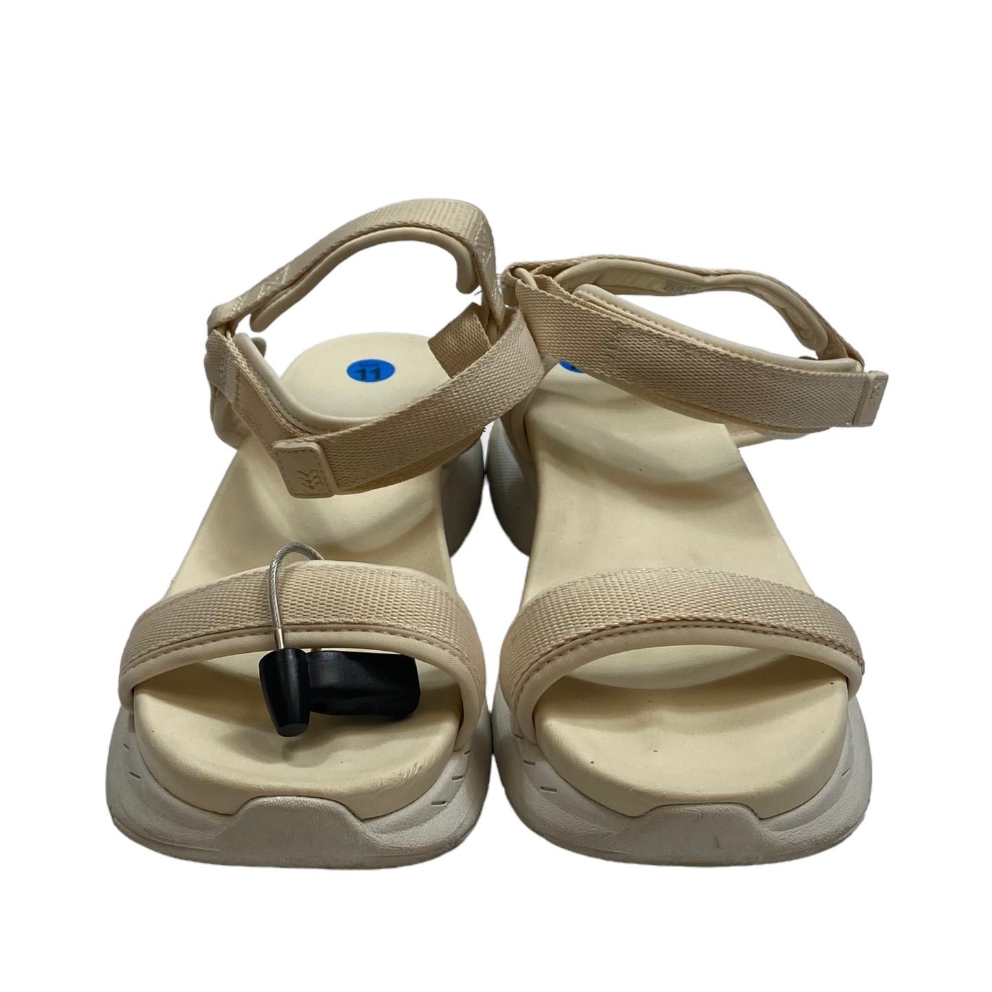 Cream Sandals Sport All In Motion, Size 11