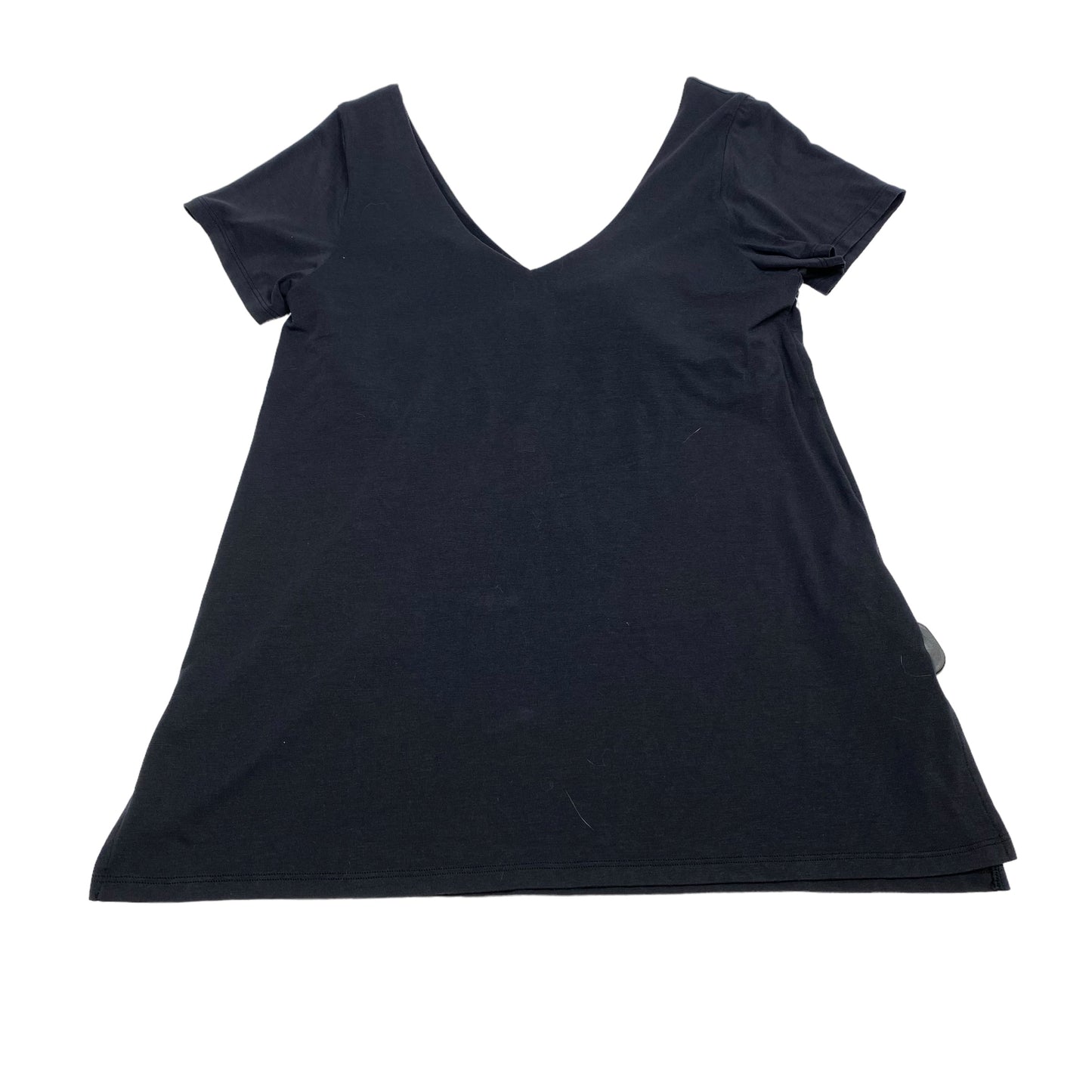 Athletic Top Short Sleeve By Athleta In Black, Size: L