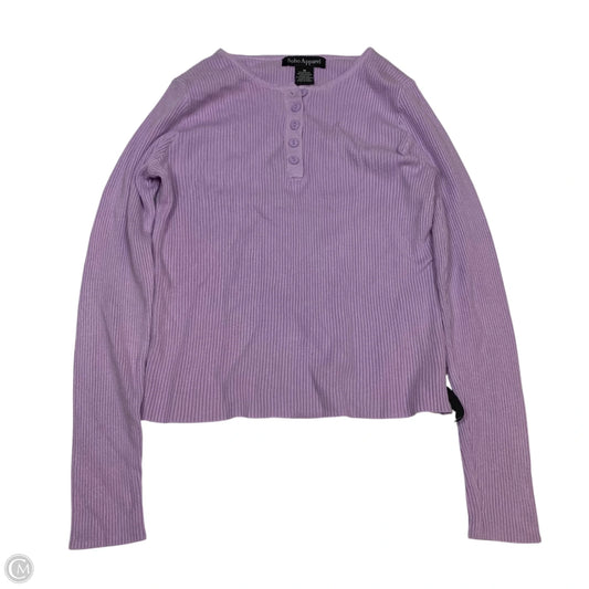 Top Long Sleeve By Soho Apparel In Purple, Size: M