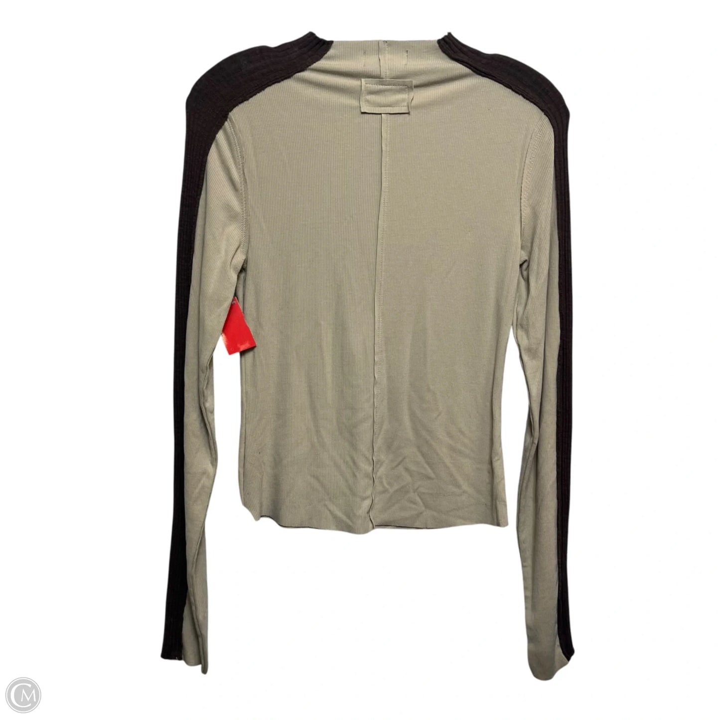 Top Long Sleeve By Bohme In Brown & Tan, Size: M