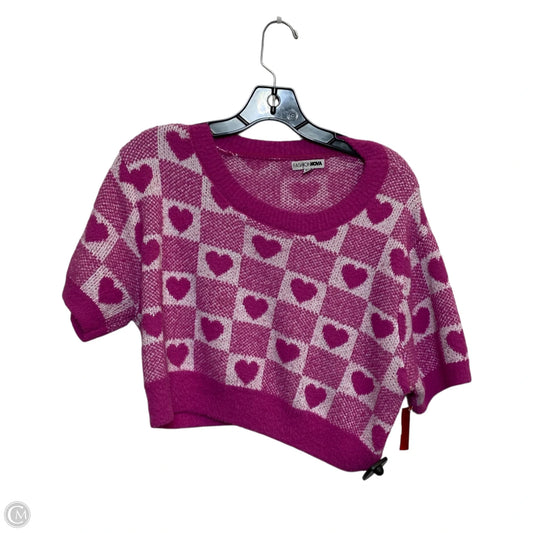 Sweater Short Sleeve By Fashion Nova In Pink, Size: L