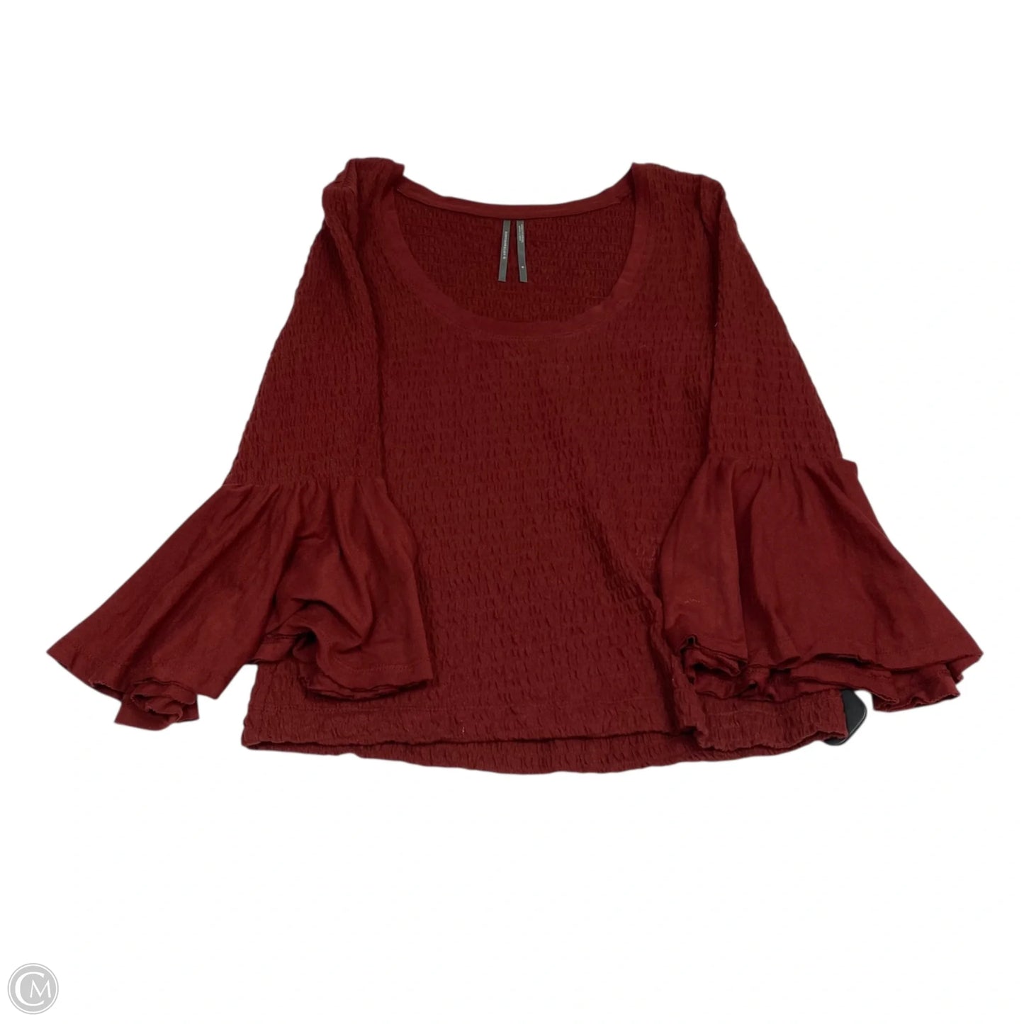 Top Long Sleeve By Anthropologie In Red, Size: M