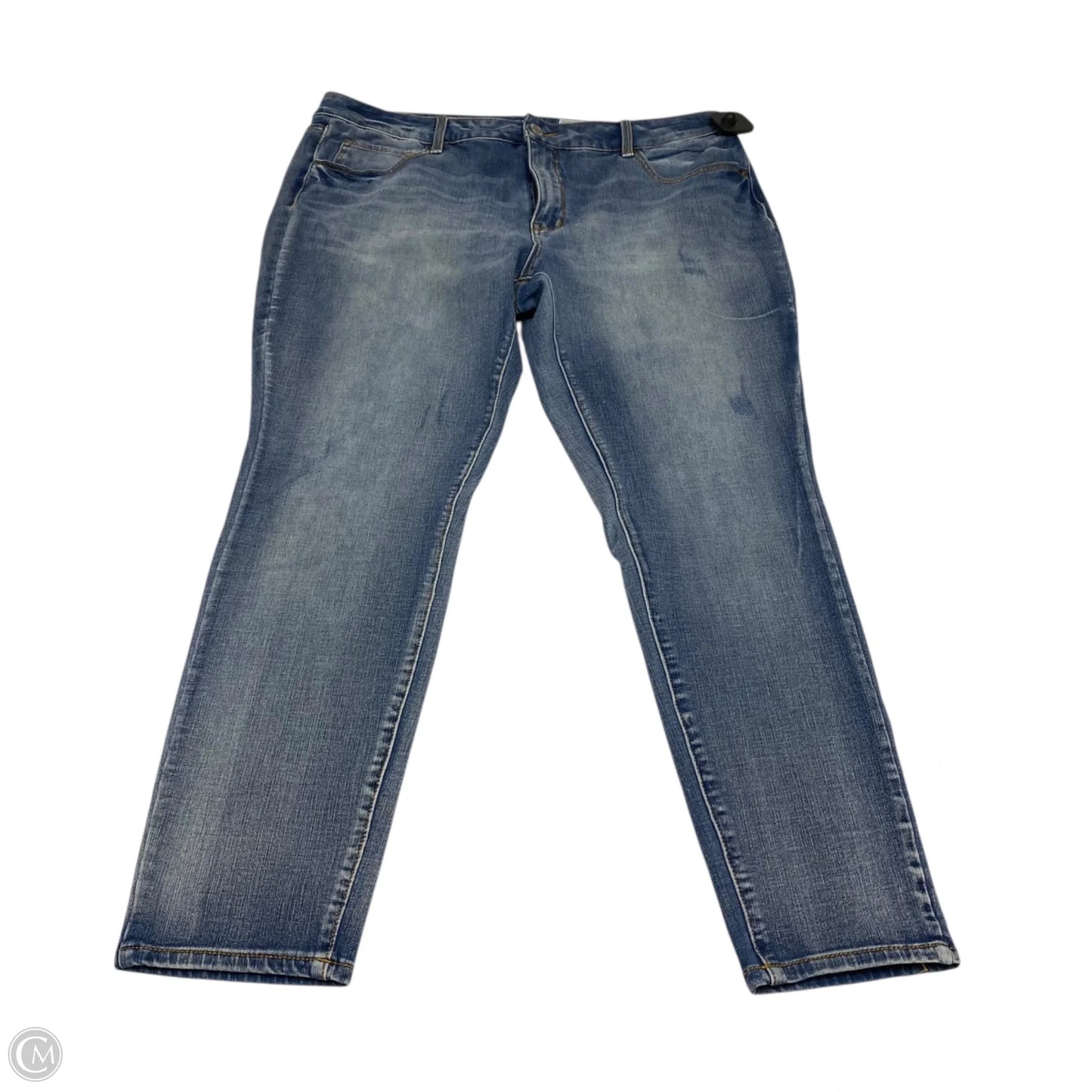 Jeans Skinny By Time And Tru In Blue Denim, Size: 18