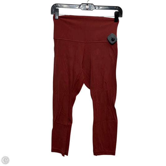 Athletic Leggings Designer By Lululemon In Red, Size: S