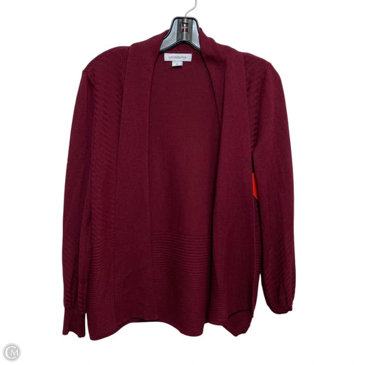Cardigan By Liz Claiborne In Red, Size: Sp