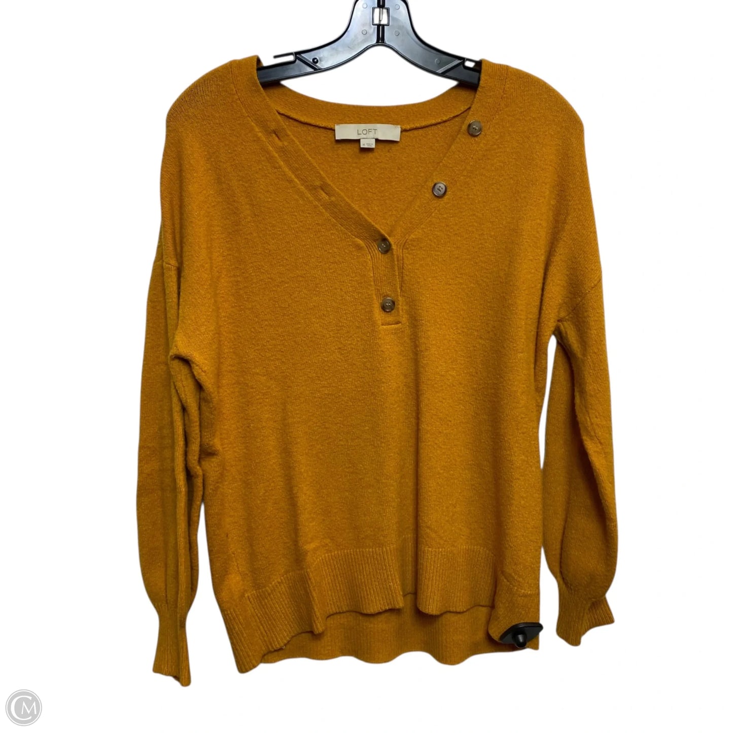 Top Long Sleeve By Loft In Yellow, Size: M