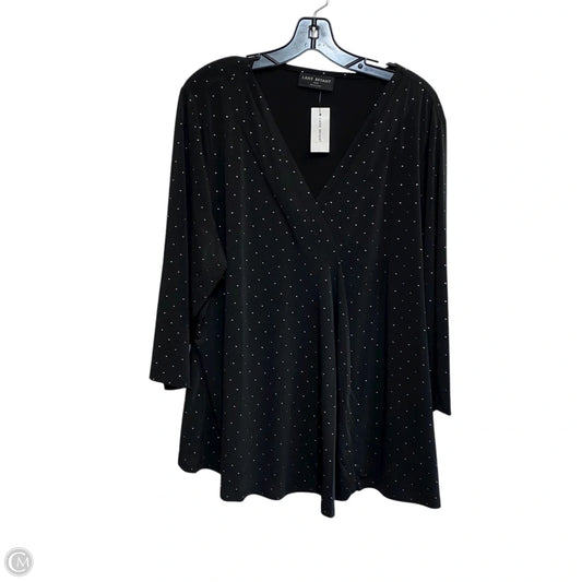 Top Long Sleeve By Lane Bryant In Black, Size: 3x