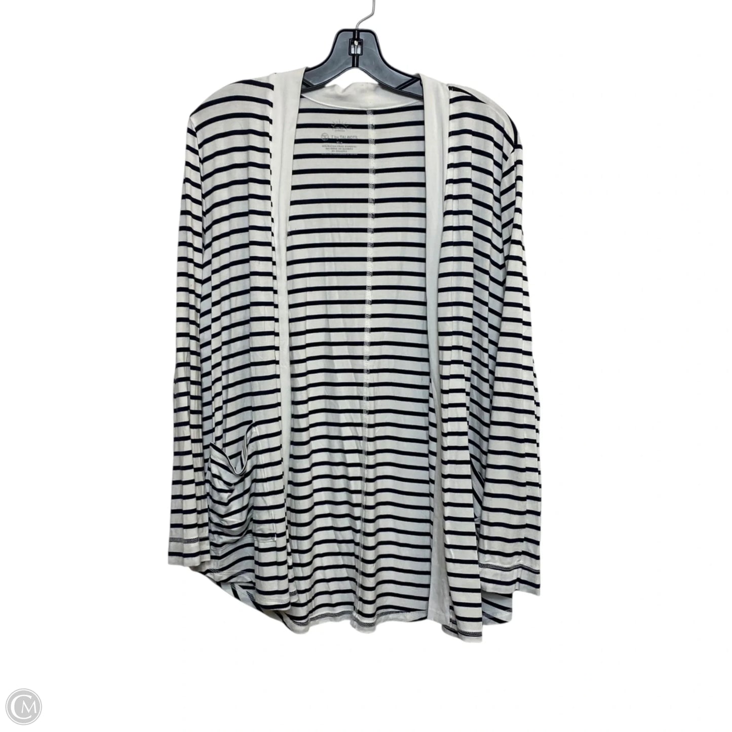 Cardigan By Talbots In Blue & White, Size: Xl