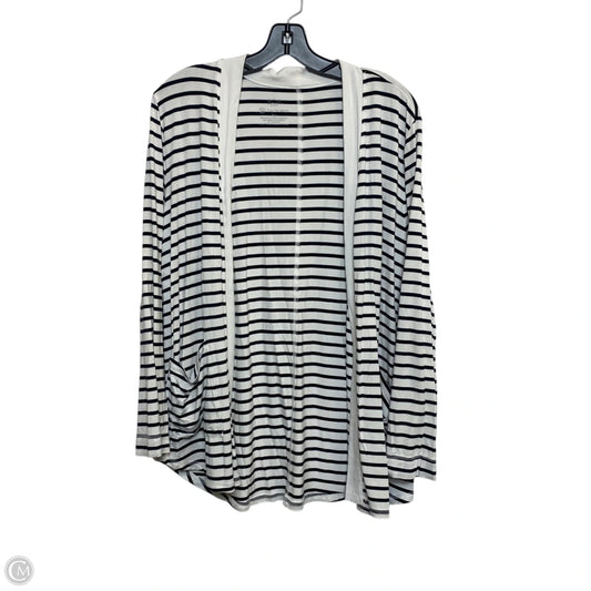 Cardigan By Talbots In Blue & White, Size: Xl