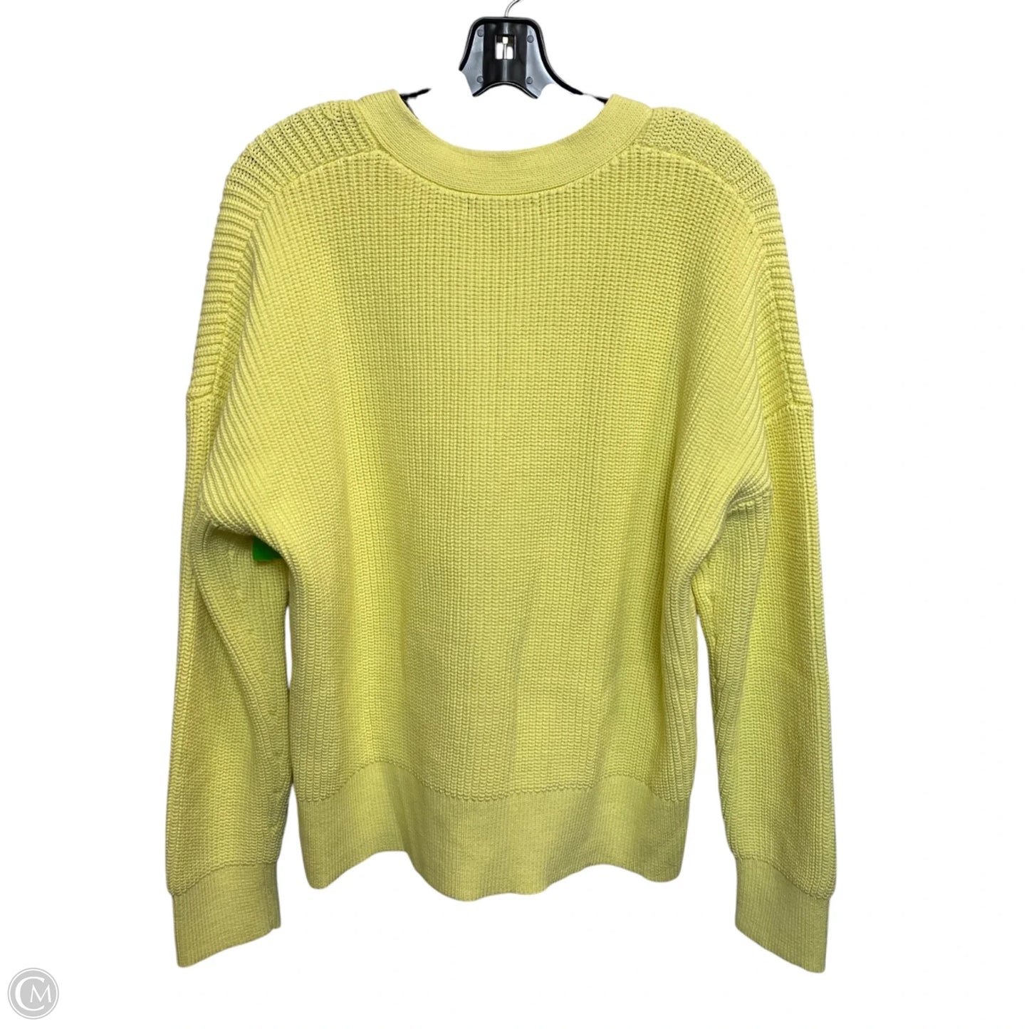 Sweater Cardigan By Banana Republic In Yellow, Size: L