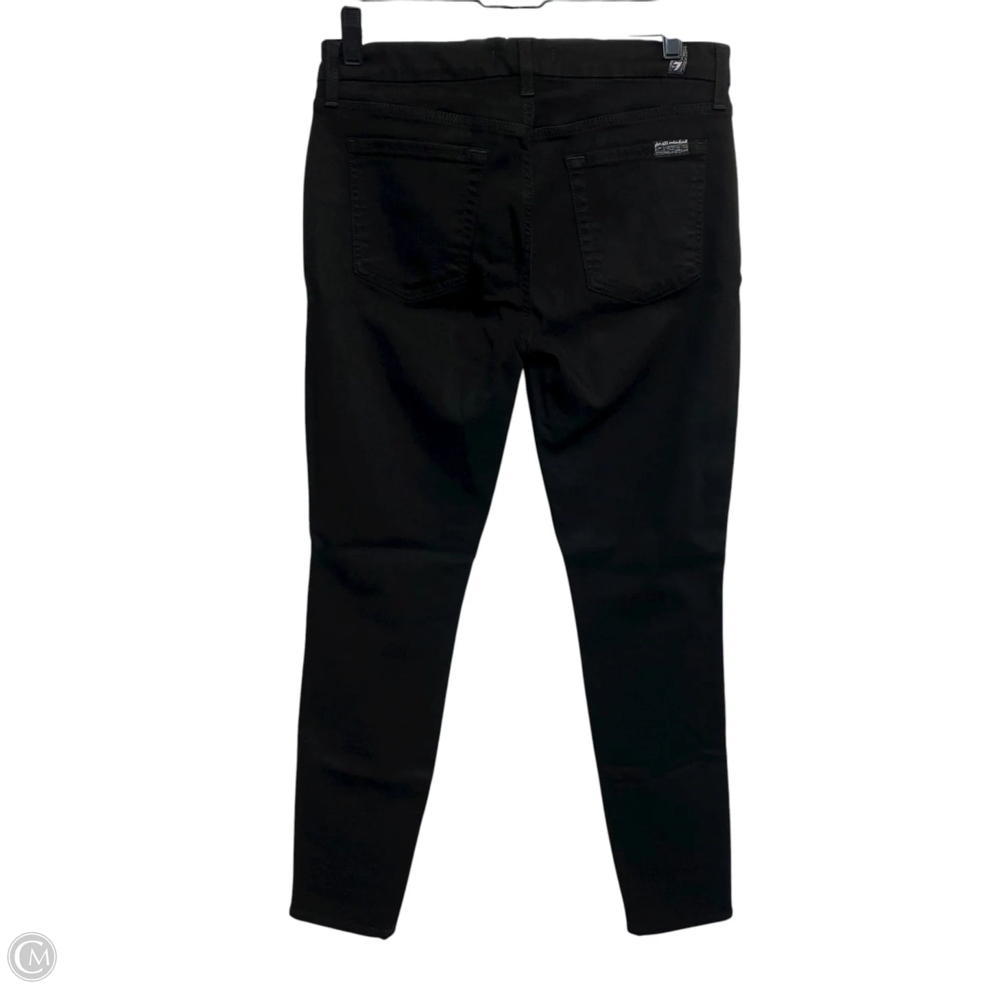 Jeans Designer By 7 For All Mankind In Black Denim, Size: 10