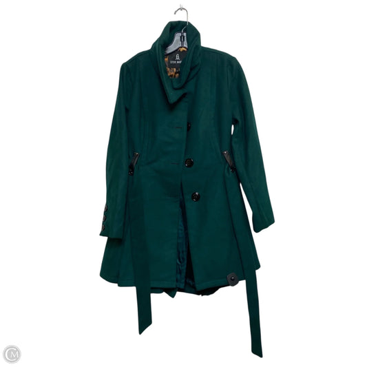 Coat Trench Coat By Steve Madden In Green, Size: L