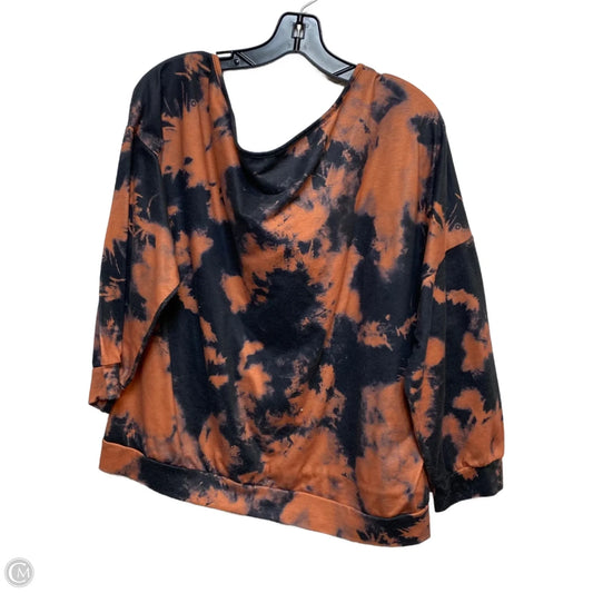 Sweatshirt Crewneck By Shein In Black & Orange, Size: 2x