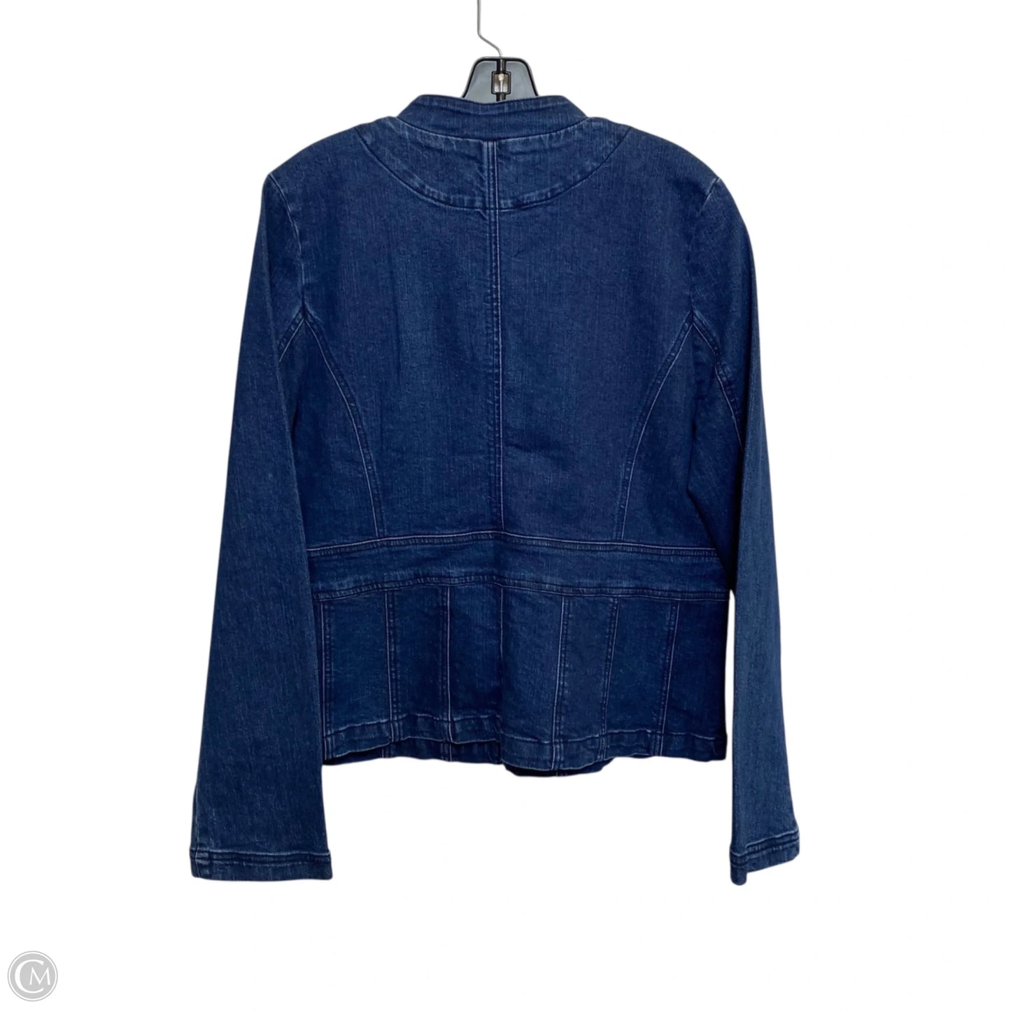 Jacket Denim By Cache In Blue Denim, Size: M
