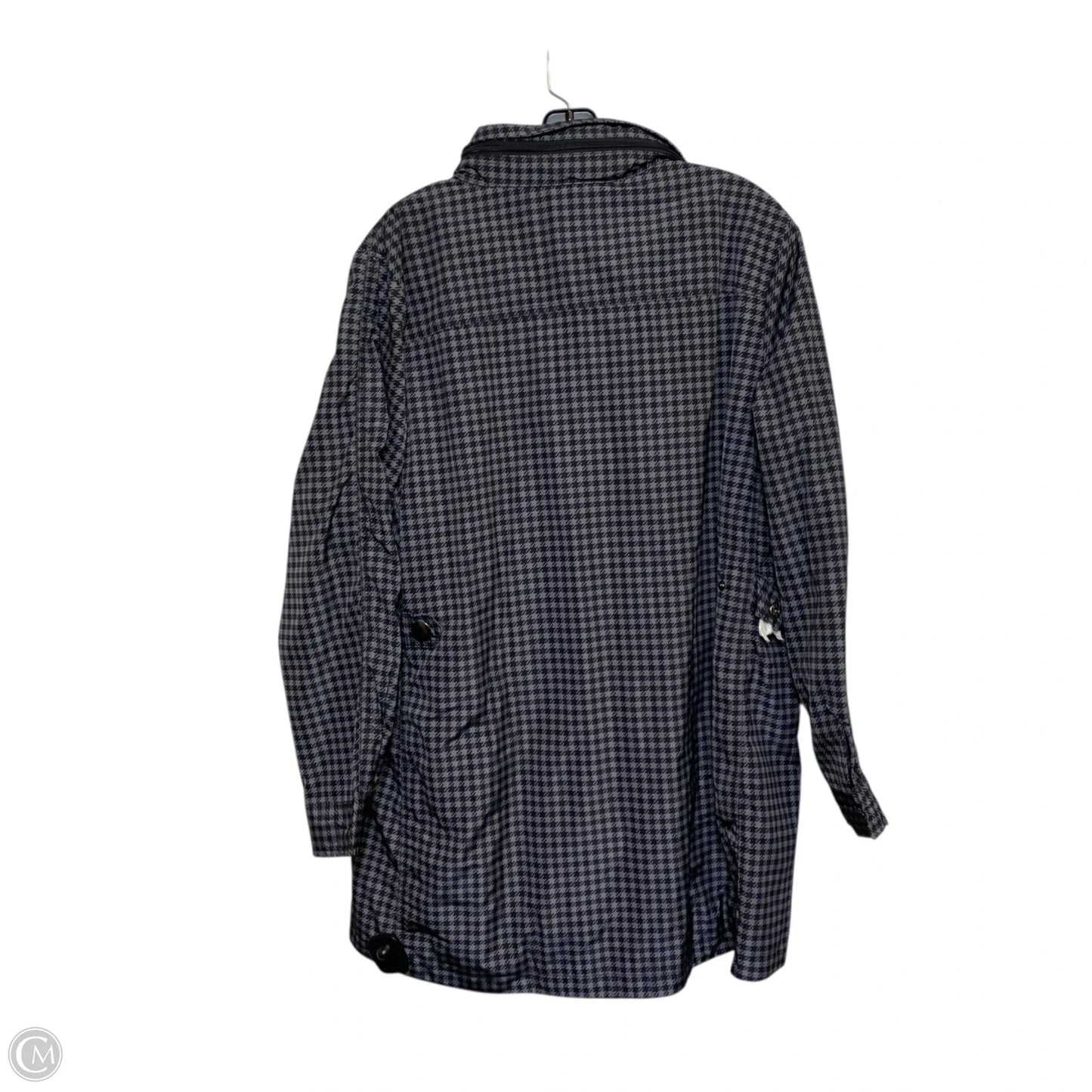 Jacket Windbreaker By Versona In Black & Grey, Size: Xxl