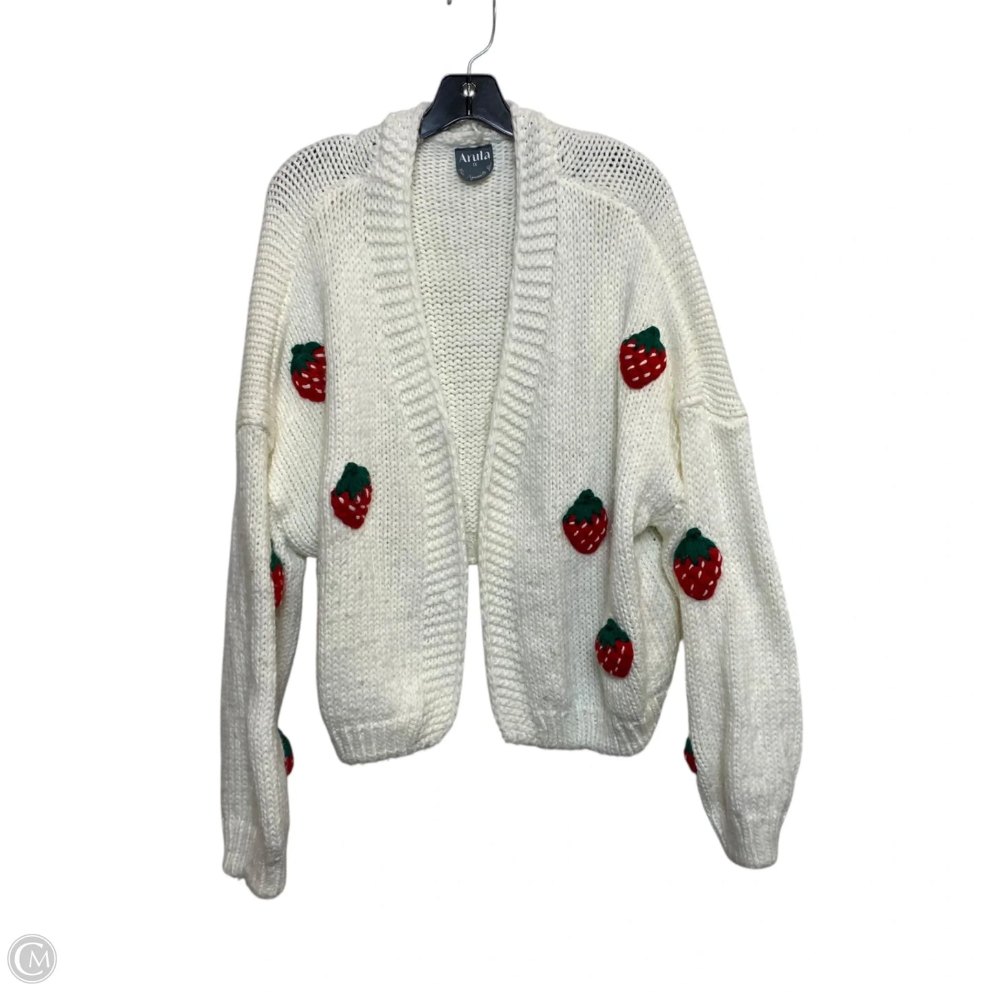 Sweater Cardigan By Arula In Cream, Size: 1x